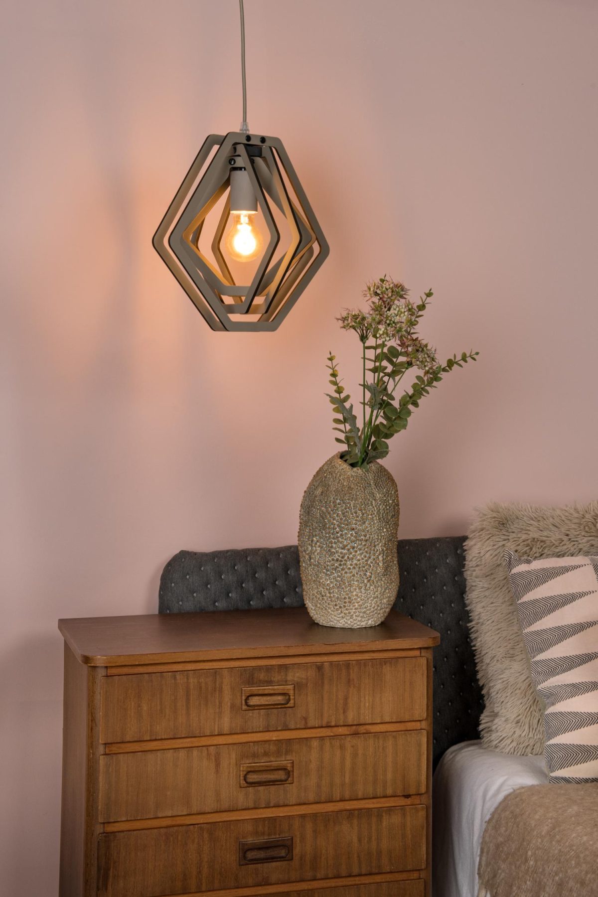 Lucide Mauro hanglamp voor de kinderkamer in taupe