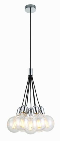 zwart 7 lichtpunten met E27-fit…