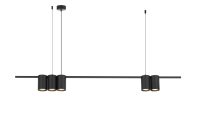 met 5x GU10-fitting zwart 100 cm