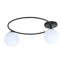 elegante nera sfere di bianco 2x