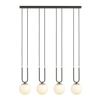4 lamp grote hanglamp zwart en…