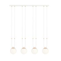 4 lamp wit met opaal glas grote…
