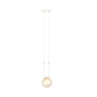 witte hanglamp met amberkleurig…
