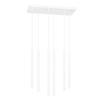 brede hanglamp kokers wit 6x