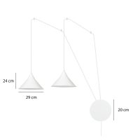2L murale blanche suspendue 2x