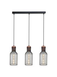 3x schwarz/kupfer 120 x 56 cm
