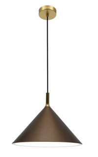 Hängelampe E27 Ø395mm bronze/go…