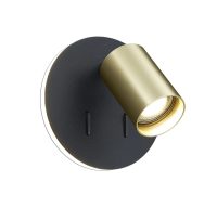 de pared GU10 negro y oro cepil…