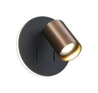 de pared negro y bronce GU10+LED