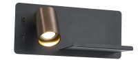 izquierdo USB negro/bronce