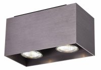 rechthoekig 2x LED dimbaar zwart
