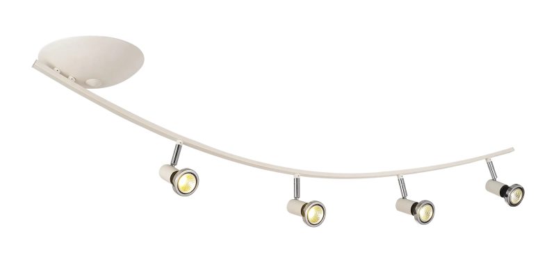 Fantasia Xzibit plafondlamp LED wit-chroom, 4x GU10 5W dimbaar