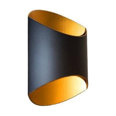 Indigo Glam Wandleuchte oval up-down 250mm 12W LED schwarz-silber