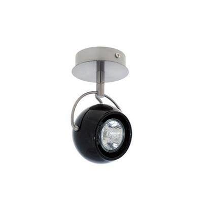 Ball R ceiling light ball shape on rod GU10 black metal