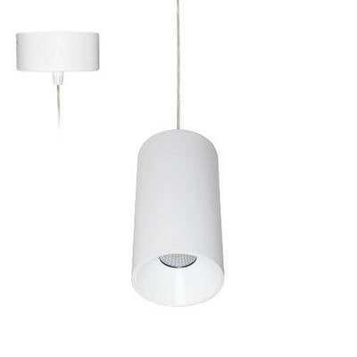 Suspension cylindrique LED 11W 3000K noir aluminium moulé