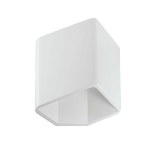 Wandleuchte LED up/down quadratisch poliertes Aluminium 115mm 7,5W
