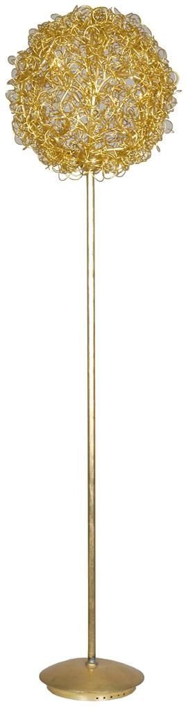 Linea Verdace Fairy-tale Stehleuchte Kugel Stahldraht gold, G4 12V, 44cm