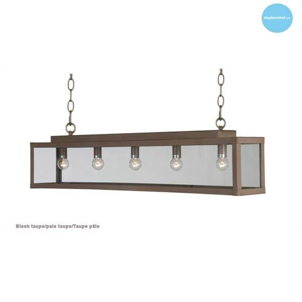 Linea Verdace Zenia hanglamp glas metaal landelijk grijs beige 100 cm