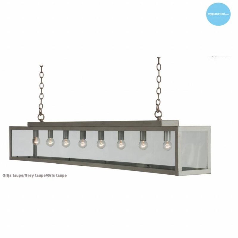 Linea Verdace Lampada a sospensione Zenia vetro e metallo, rustica, beige avorio, 150cm