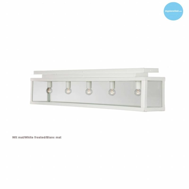 Linea Verdace Zenia Deckenleuchte rustikal Glas grau-taupe 100cm E14
