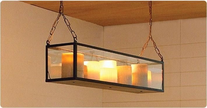 Authentage Lampada a sospensione Authentage a candele, 9x LED, 1m