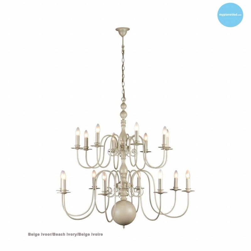 Linea Verdace Brugge Kronleuchter Pendelleuchte E14x16 115cm Blei Anthrazit