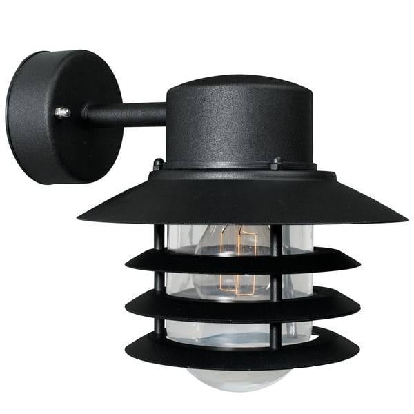 Nordlux Vejers applique esterno nera verso il basso E27 IP54