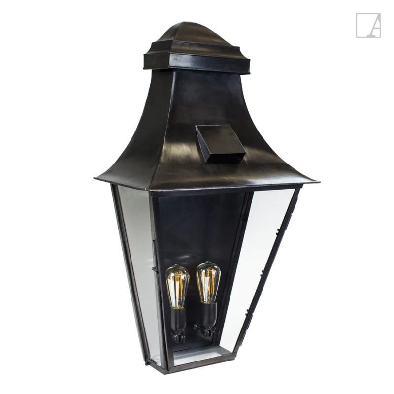 Authentage Gracieuze buitenwandlamp, brons of geborsteld nikkel
