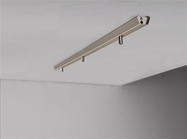 Nordlux Monte 3 hangrail voor 3 pendellampen 113 cm geborsteld staal