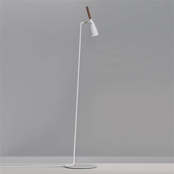 Lampada da terra Pure nera, base in metallo, paralume orientabile GU10 150cm