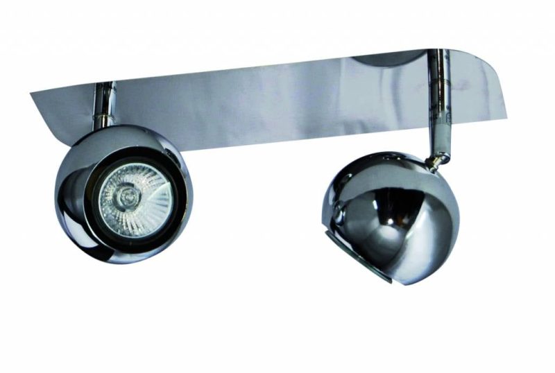 Homelighting Sphera plafonnier 2 spots chromé GU10 design rétro
