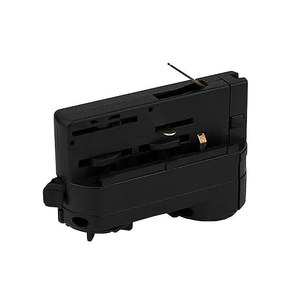 Fantasia Track 3 three-phase adapter for track lighting, black