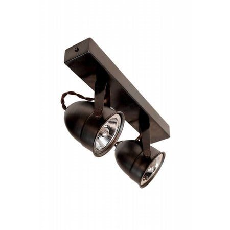 Authentage Foco de techo Comète 2 luces orientable GU10 rústico