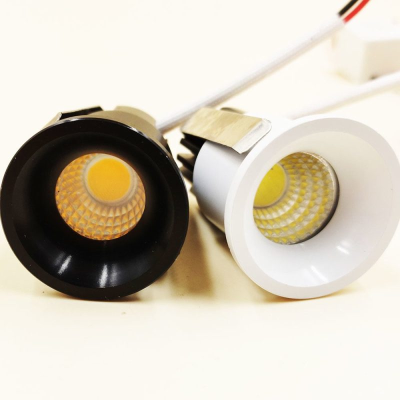Octavia Mini Einbaustrahler 35mm 3W LED schwarz, dimmbar, 28-32mm