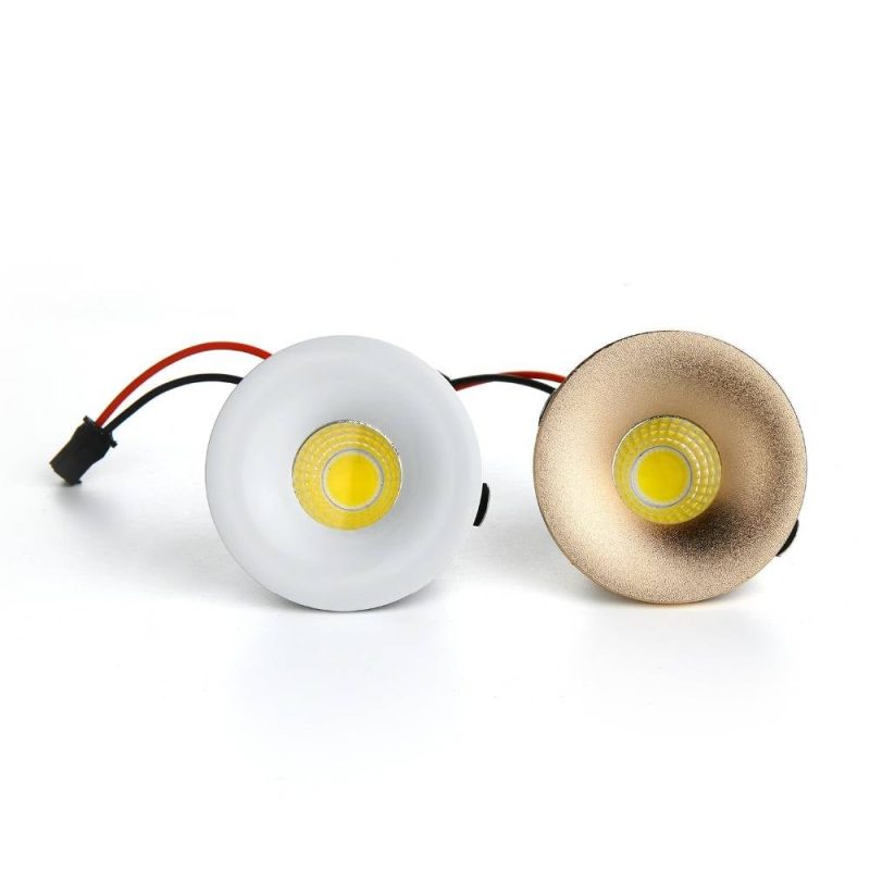 Activa Mini-LED-Einbaustrahler 48 mm dimmbar 3W weiß, schwarz o. gold
