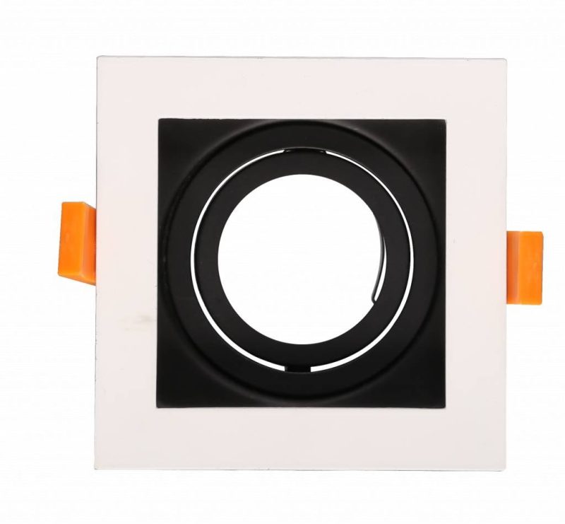 Quadratischer Einbaustrahler GU10 weiß, schwarz, gold