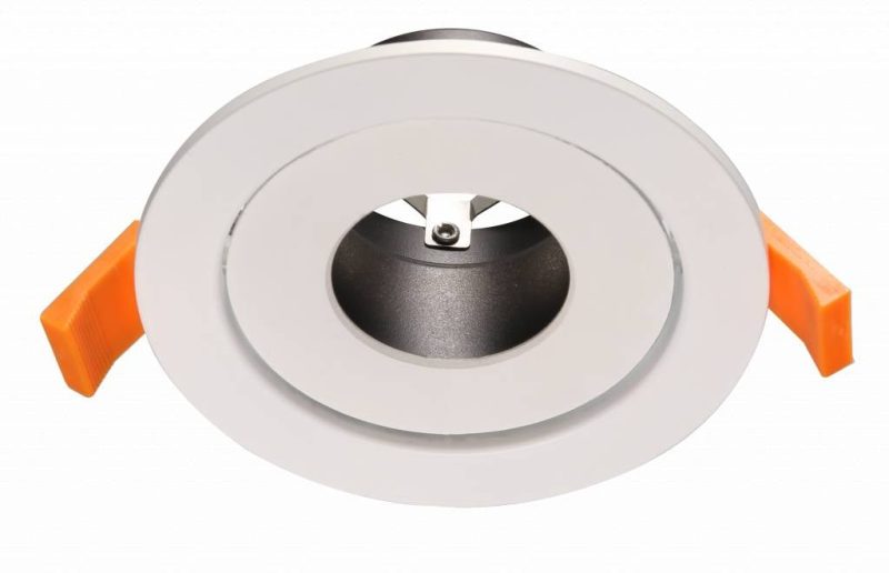 Spot encastré armature 105mm GU10 orientable acier blanc
