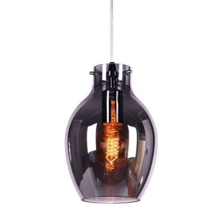 Bresso Pendelleuchte Vasenform Rauchglas Ø28 x H40 cm