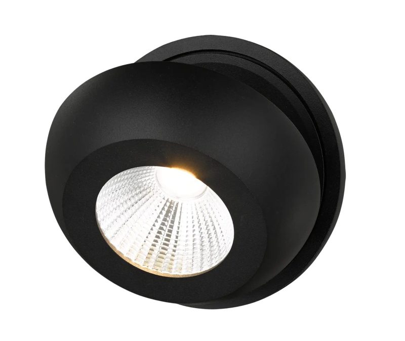 Fantasia OLEO plafondspot LED 7W dimbaar en richtbaar, zwart