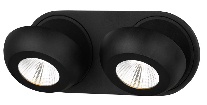 Fantasia Oleo double ceiling spot LED 2x7W dimmable black
