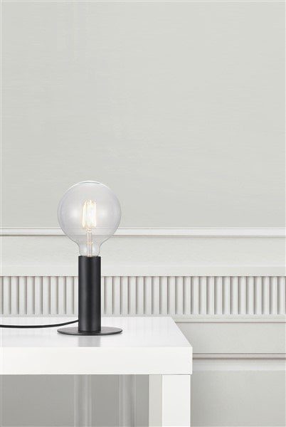 Nordlux Lampe de table Dean noire métal E27, ampoule non incluse