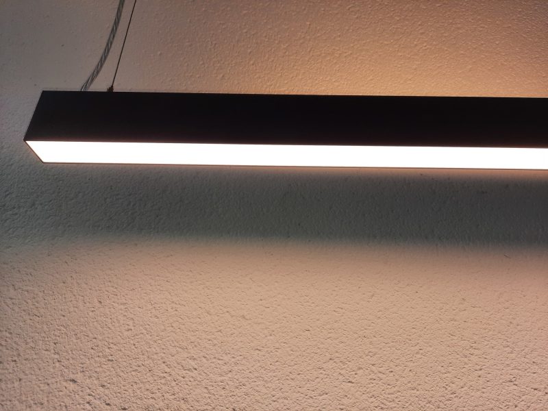 Spectrum LED Allday two LED hanglamp 48W opaal wit of zwart 114cm