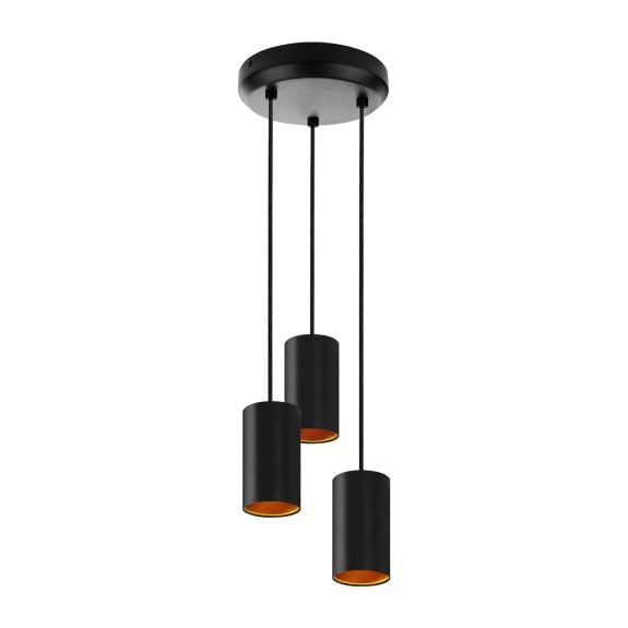 Spectrum LED Chloe hanglamp 3-lichts GU10 wit met gouden binnenkant