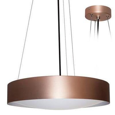 Pendelleuchte LED rund kupfer 366mm 30W mit Textilkabel