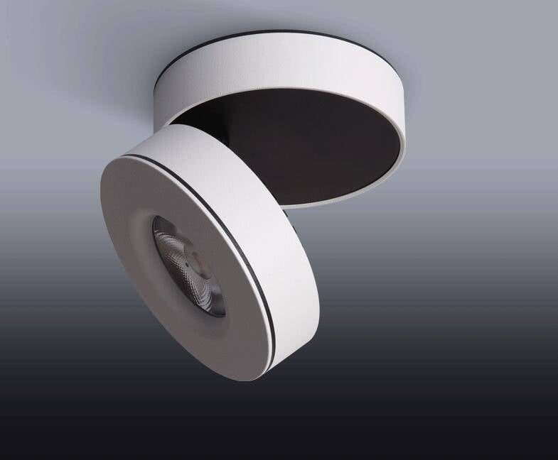 Surface-mounted LED spot, tiltable, white or black, 7-12W