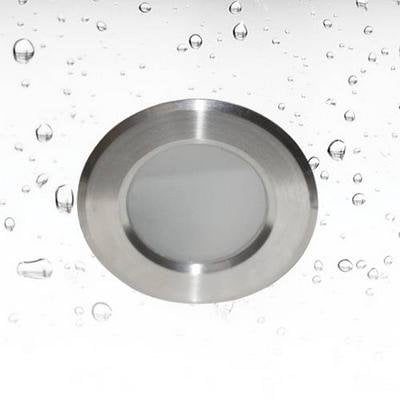 Indigo round bathroom downlight inox Ø85mm GU10
