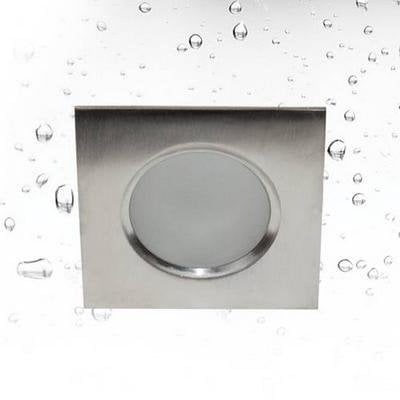 Einbaustrahler Badezimmer quadratisch Edelstahl 85mm GU10 IP65