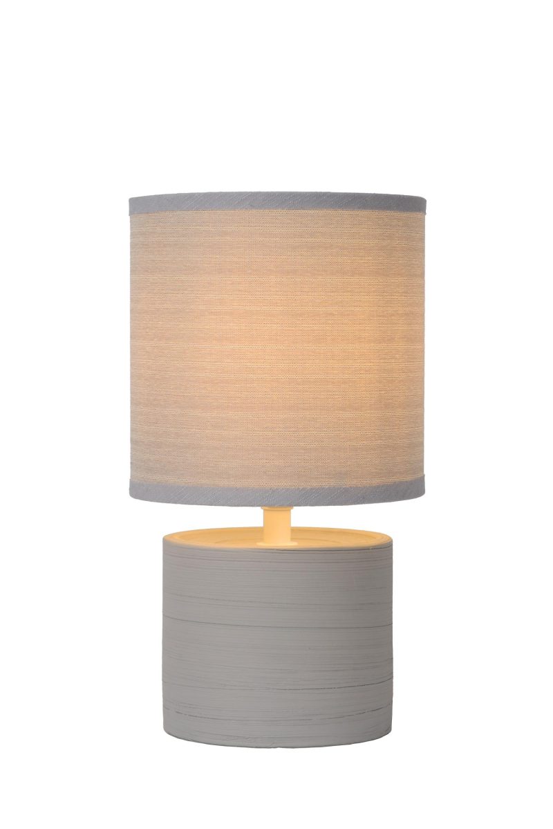 LUCIDE GREASBY - Table Lamp - Ø 14 cm - 1xE14 - Gray