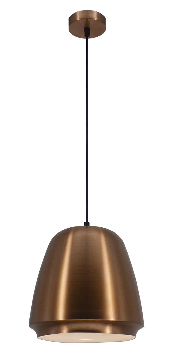 Fantasia Boban hanglamp koper/wit, metaal, Ø25 cm, fitting E27