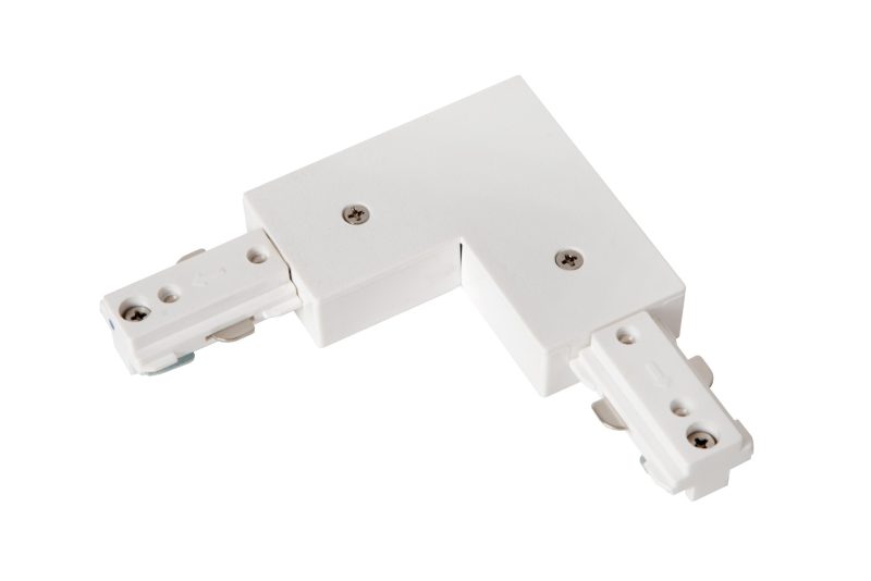 LUCIDE TRACK L-Connecteur - Système de Rail 1-Phase / Éclairage de Rail - Droit - Blanc (Extension)
